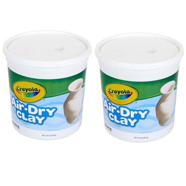 Crayola Air-Dry Clay, White, 5 lb Tub, PK2 BIN575055 - main